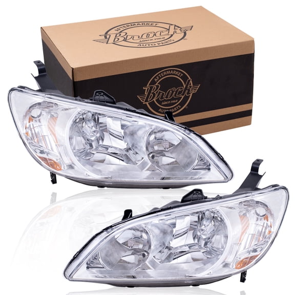 Brock Headlight for 2004-2005 Civic Set 33101S5AA51