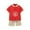 Red, variant on Toddler Boys Chinese Tang Style Clothing Set Kids Boys Short Sleeved T-shirt & Shorts Clothing Outfit Thickened New Year's Wear
