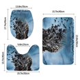 thumbnail image 3 of Juego de Tronos Juego de 3 alfombras de baño de coral fleece: tapete de baño + alfombra de inodoro en forma de U + funda de tapa de inodoro en forma de O, 3 of 6