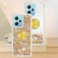 thumbnail image 3 of Glitter Clear Sparkly Bling Case for Xiaomi Redmi Note 12 4G, Flowing Liquid Quicksand Cover with Diamond Ring Holder Case for Xiaomi Redmi Note 12 4G  Gold, 3 of 14