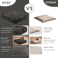 thumbnail image 6 of Meditation Floor Pillow 22×22 Inch 2 Pack Large Floor Cushions for Adults Square Tufted Corduroy Floor Pillows for Yoga Living Tatami Room Dark Grey, 6 of 6