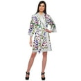 thumbnail image 2 of Moomaya Short Printed Crossover&nbsp;Kimono&nbsp;Robes&nbsp;For Girls Nightwear Dressing Gown, 2 of 6