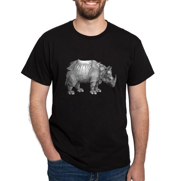 CafePress - Durer Rhino Black T Shirt - Men's Classic Graphic Cotton T-Shirt