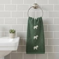 thumbnail image 2 of Unique Bargains 2Pcs Pure Cotton Cute Animal Soft Quick Dry Towels Green 28" x 13", 2 of 8