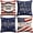 PatrioticB-Linen, variant on 4th of July Pillow Covers 18x18 Set of 4, Retro Linen Independence Day Throw Pillow Cases, God Bless America Freedom Patriotic Cushion Covers for Sofa Couch Porch Holiday Decor