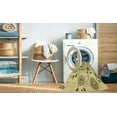 thumbnail image 2 of Ahgly Company Tapis d'Intérieur Lavable en Machine Carré Transitionnel Jaune Soleil, 5 Pieds Carré, 2 of 7