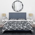 thumbnail image 3 of Designart 'Black & White Geometric Decorative Pattern' Modern Duvet cover-, 3 of 5