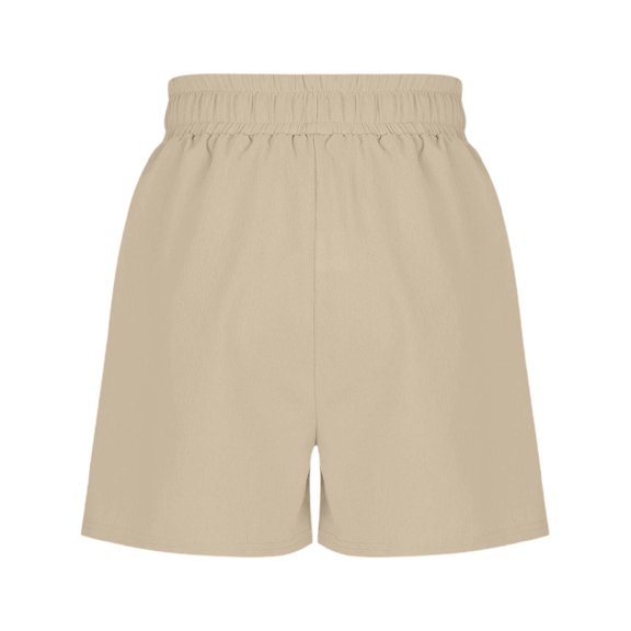 Likimi Kids Toddler Girls Shorts Casual Stretchy Elastic Waist Solid Color Fashionable Summer Shorts Khaki Size 13-14 Years