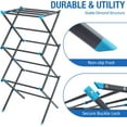 thumbnail image 2 of Clothes Drying Rack, 3-Tier Laundry Drying Rack for Clothes, Expandable Metal Clothing Dryer, Collapsible Towel Rack, Air Drying Rack, Graphite, 2 of 15