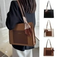 thumbnail image 2 of Commuting Pouch Zipper Closure Trendy Daily Collocation Faux Leather Women Tote Bag Commuting Accessories, 2 of 11