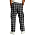 thumbnail image 6 of GrmtClth Men's Pants Lounge Sweatpants Plaid Clothes Comfy Baggy Trendy Soft Waist Drawstring with Pockets Black XL, 6 of 7