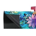 Blue Bohomia Flowers Mailbox Covers 25.5" x20.8" Post Box