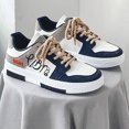 thumbnail image 4 of Zapatillas de deporte Zapatos casuales para hombre Cómodo cuero de PU Plano para otoño (40) Azul Wdftyju Tenis De Mujer Tenis De Hombre, 4 of 8