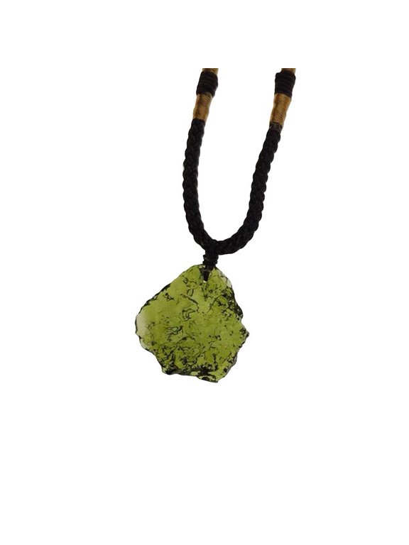 PFDDRW Natural Moldavite Impact Glass Czech Meteorite Energy Pendants Stone -AU (A)