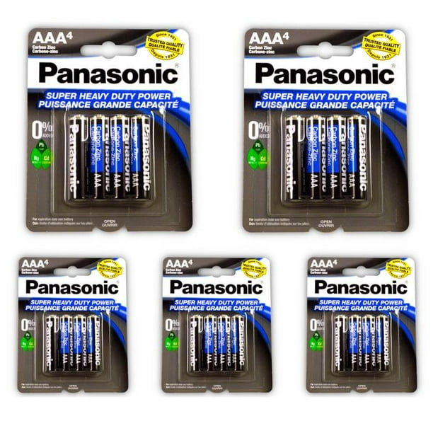 20pc Panasonic AAA Batteries Super Heavy Duty Power Carbon Zinc Triple