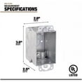 thumbnail image 2 of Southwire 1-Gang Steel Welded Wall Box G601-R-UPC, 2 of 3