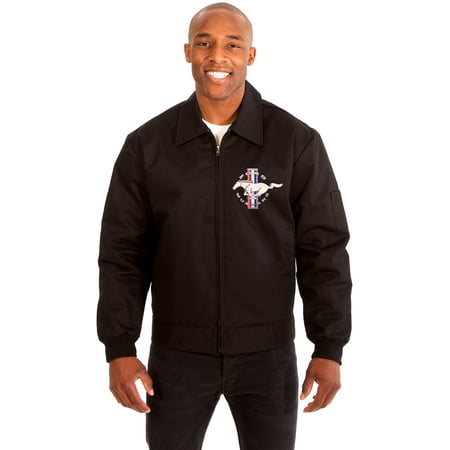 - Ford Mustang Men's Mechanics Jacket Front & Back Emblems Black or Gray or Navy