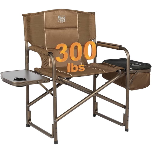 Silla de camping TIMBER RIDGE FC-95200XL plegable con mesa lateral y bolsa hielera 136kg