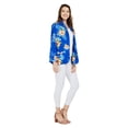 thumbnail image 2 of Veste Cardigan Décontractée pour Femmes en Rayonne Légère à devant Ouvert Hibiscus Bleu 2XLarge, 2 of 5