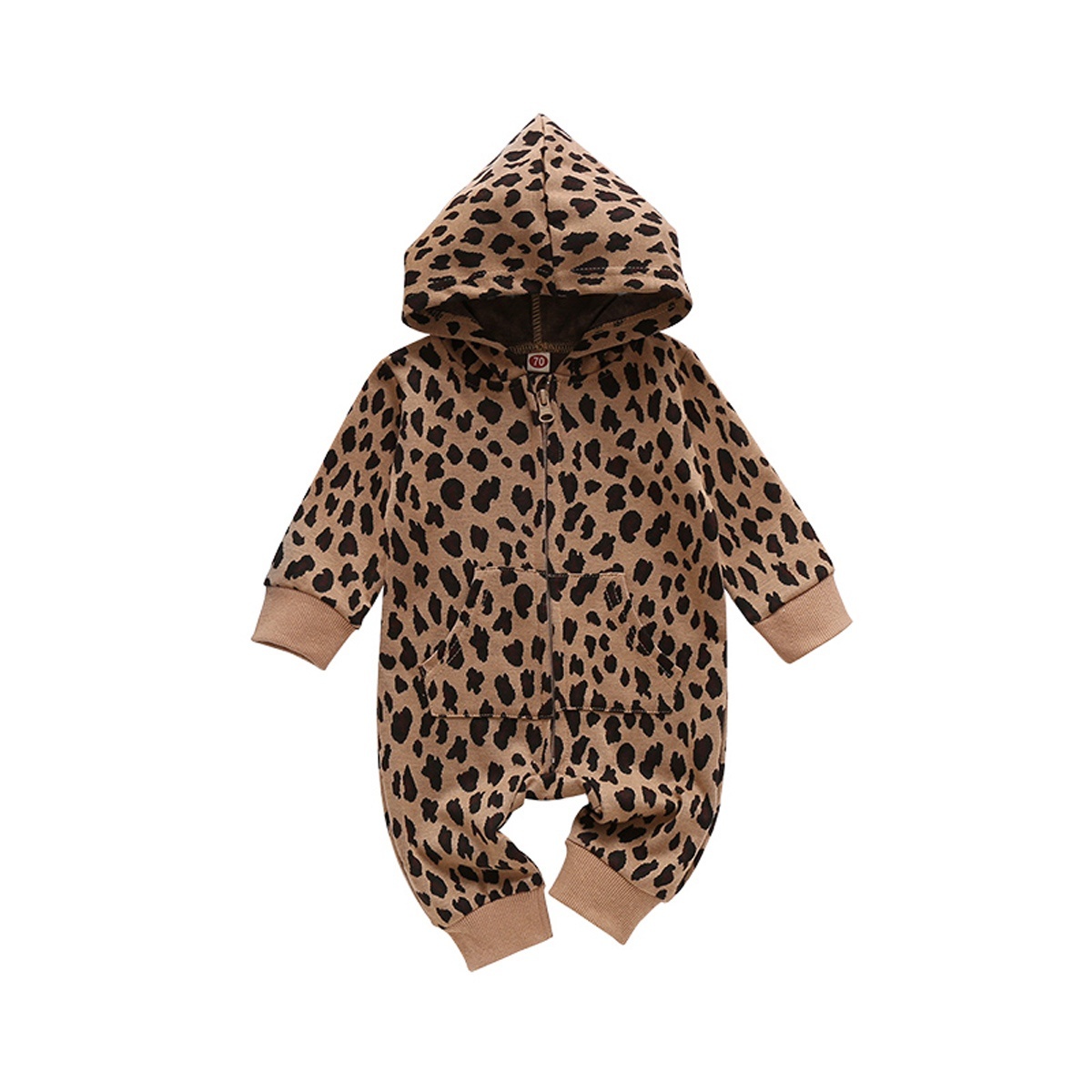 baby leopard print romper