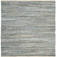 thumbnail image 2 of Safavieh Cape Cod Collection CAP351A Handmade Flatweave Coastal Braided Jute Area Rug, 8 x 8 Square, Natural / Blue, 2 of 5