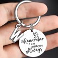 thumbnail image 3 of Stainless Steel Keychain Remember I Am With You Always Inspirational Gift, 3 of 3