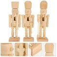 thumbnail image 4 of MasteelfCA 3pcs Christmas Ornaments Wooden Nutcracker Soldier Puppet (Random Pattern), 4 of 7