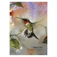 thumbnail image 1 of Toland Home Garden Ruby Throated Honey 12.5 x 18 Inch Decorative Flying Wing Hummingbird Spring Summer Garden Flag, 1 of 1