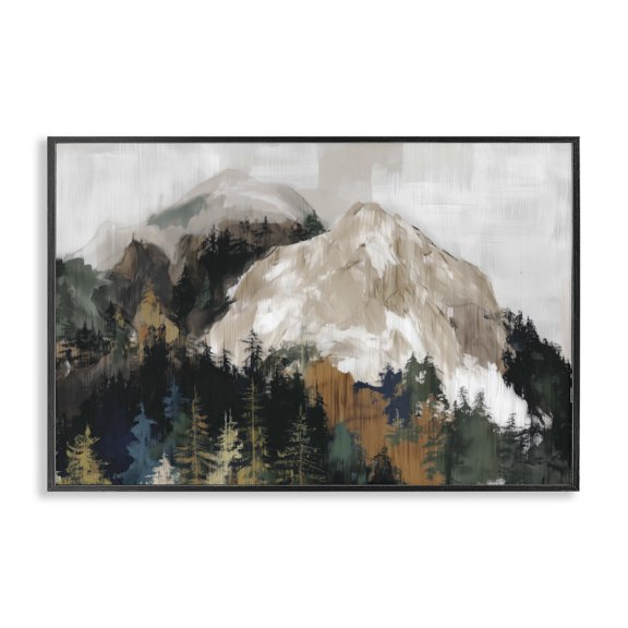 Stupell Industries Rugged Mountain Peaks Black Framed Giclee Art, design by Chromatic Storm Studio