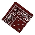 thumbnail image 4 of Womens Double Sided Paisley Print Bandana Scarf Head Neck Scarf red Red, 4 of 6