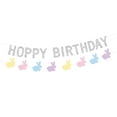 thumbnail image 3 of Birthday Bunny Banner Wall Backdrop DIY Outdoor Happy Easter Birthday Banner C, 3 of 8