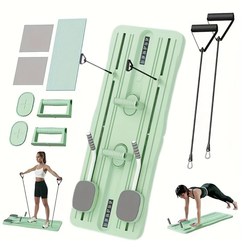 Multifunctional Yoga & Fitness Board with Resistance Bands, Foldable Compact Design, 1 Piece