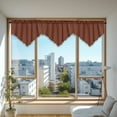 thumbnail image 3 of JVBTVB Triangular Valance Curtains Solid Color Short with Through Rod Easy Install Set of 3 Panels for Home Windows, 3 of 8
