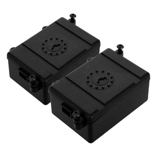 Shisuyan 2pcs 1:10 RC Crawler Receiver Box Waterproof Receiver Box RC Receiver Box RC Crawler Radio Receiver Box Accessory Black Plastic Box