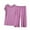 Purple, variant on FAIWAD Women's Loungewear Set 2 Piece Outfits Matching Lounge Short Sleeve Tops and Shorts Casual Pajamas Set