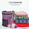 thumbnail image 1 of Peggybuy Sac de Rangement pour Tricot Bricolage, Fourre-Tout Portable pour Fil, Support pour Crochets au Crochet (Violet), 1 of 8