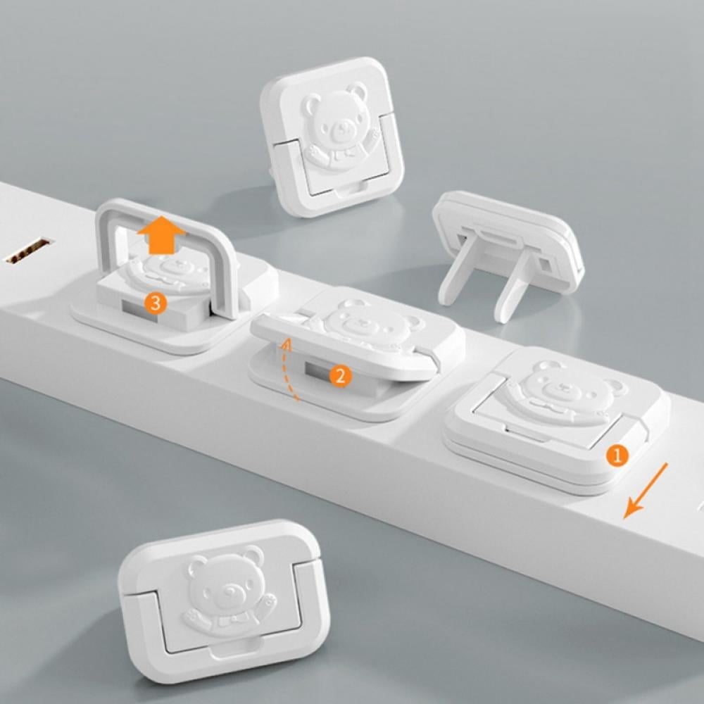 10pcs Outlet Plug Covers Child Proof Electrical Safety Caps for Unused Electrical Outlets, Guards Against Shocks,Plastic(3 Pole)