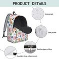 thumbnail image 4 of Pioneer Flower Floral Print Pattern Backpack for School, Cute School Bag with Adjustable Shoulder Straps and Padded Back, 15.7"x11.8"x5.5", 4 of 5