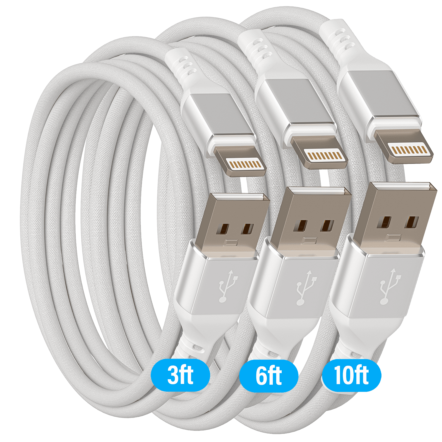 ACE USB Charger Cables [MFi Certified]iPhone Charger Cable 3ft/6ft/10ft