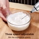 thumbnail image 3 of Naiovety Espumador de leche eléctrico, fabricante de espuma de leche, batidor de huevos de cocina recargable, batidor de mano de 3 velocidades, Plata, 3 of 6