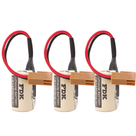 3 PCS CR14250SE 3V PLC Lithium Batteries for SANYO CR14250SE Battery 1747-BA Backup Power Supply with Brown Plug