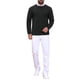 thumbnail image 2 of SUÉTER PULLOVER DE PUNTO TEXTURIZADO EN ESPIRAL PARA HOMBRE, AJUSTE DELGADO, CUELLO REDONDO, MANGA LARGA, L NEGRO, 2 of 6