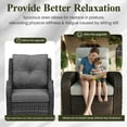 thumbnail image 5 of LayinSun Oversized Wicker Outdoor Swivel Glider Recliner with Adjustable Backrest & Footrest, Patio Reclining Lounge Chair, 5 of 7