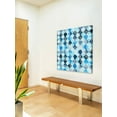 thumbnail image 4 of "Tic Tac Blue" Painting Print on Wrapped Canvas, 4 of 7