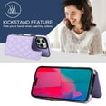 thumbnail image 5 of Flip Wallet Case for iPhone 16 Pro, PU Leather RFID Blocking Phone Case with Card Holders Kickstand Shockproof and Anti-Scratch Protective Back Cover for Apple iPhone 16 Pro, Purple, 5 of 7