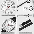 thumbnail image 4 of Watch for Men,Analog Quartz Waterproof Wristwatch with Date and Leather Band,Casual Fashion Mens Watches Gift for Man, 4 of 8