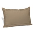 thumbnail image 2 of Brown Textured Throw Pillow Cover, Pillowcase Protectors with Zipper, Breathable Decorative Lumbar Pillow Case Cover, Farmhouse Country Woven Striped Pillow Shams for Couch Sofa 12x20Inch, 2 of 9