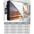 thumbnail image 7 of Jungle Animals Outdoor TV Cover 30 to 32 inch Giraffe Zebra Elephant Tiger Hawaii Tropical Plant Waterproof Dustproof TV Covers for Outside with Zipper Remote Control Pocket Flat Screen Protectors, 7 of 7