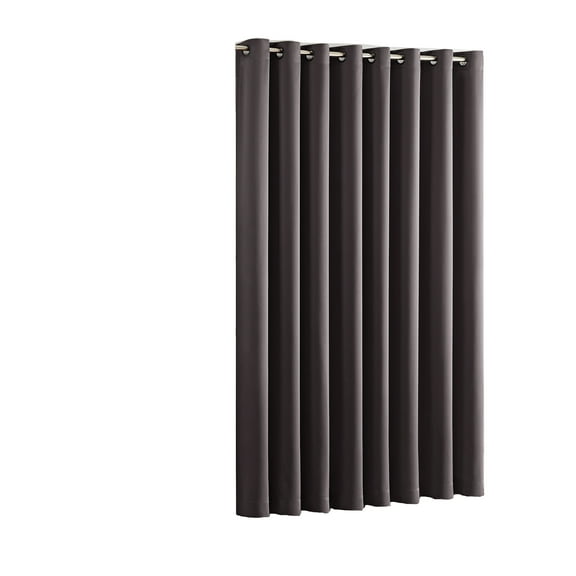 Eclipse Tricia Patio Door Panel, Room Darkening Single Curtain Panel for Sliding Door, 84 in long x 100 in wide, Grey