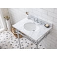 thumbnail image 4 of Water Creation Embassy 30" Single Brass Wash Stand in Chrome and White, 4 of 6